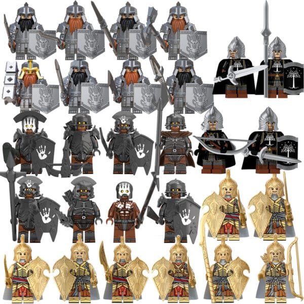 Lord of the Rings Haldir Elven Warriors Minifigure Set with Weapons Accessories